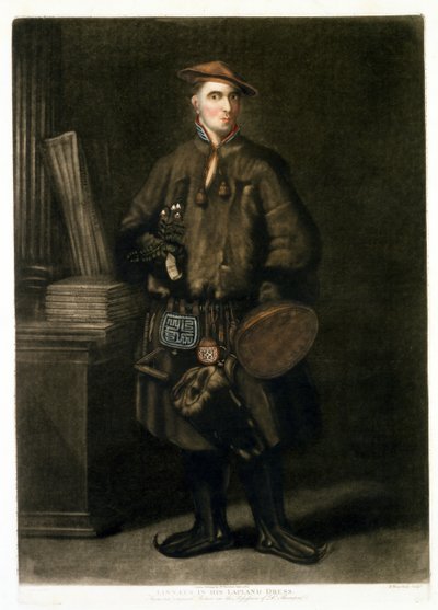 Carolus Linnaeus, in Lapland Dress, pub. 1805 by Henry Kingsbury